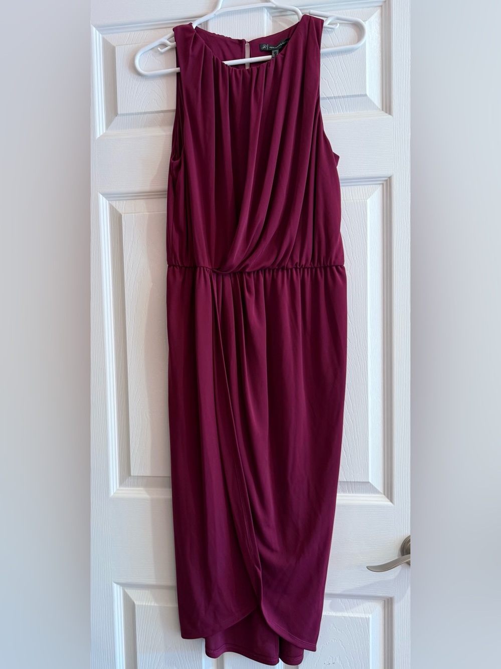 Adrianna Papell Burgundy halter maxi dress 8 NWT